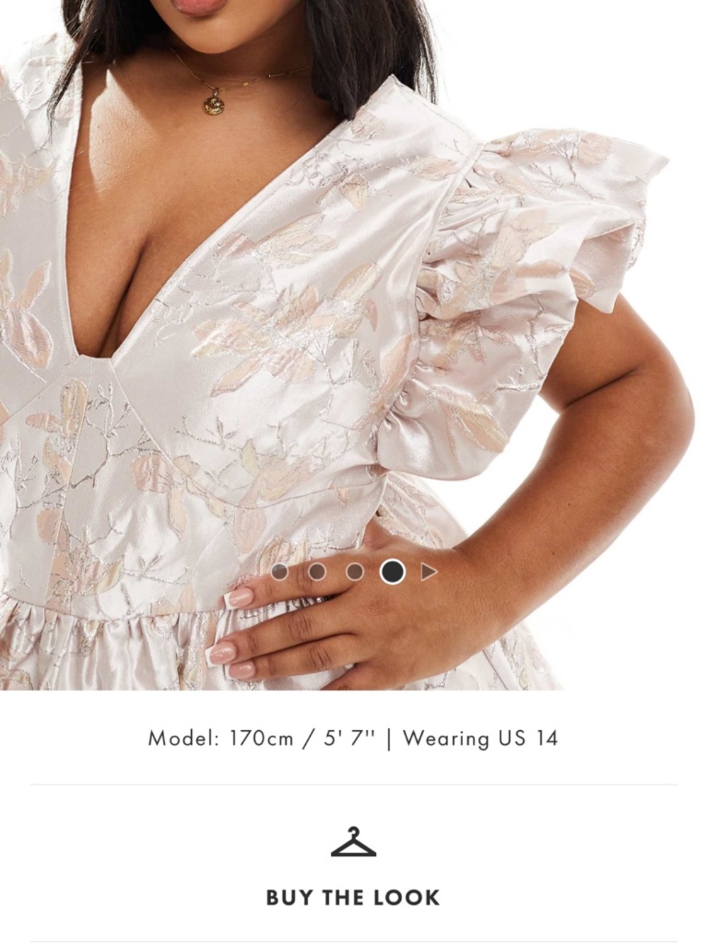 ASOS Curve Blush Pink Floral Mini Dress